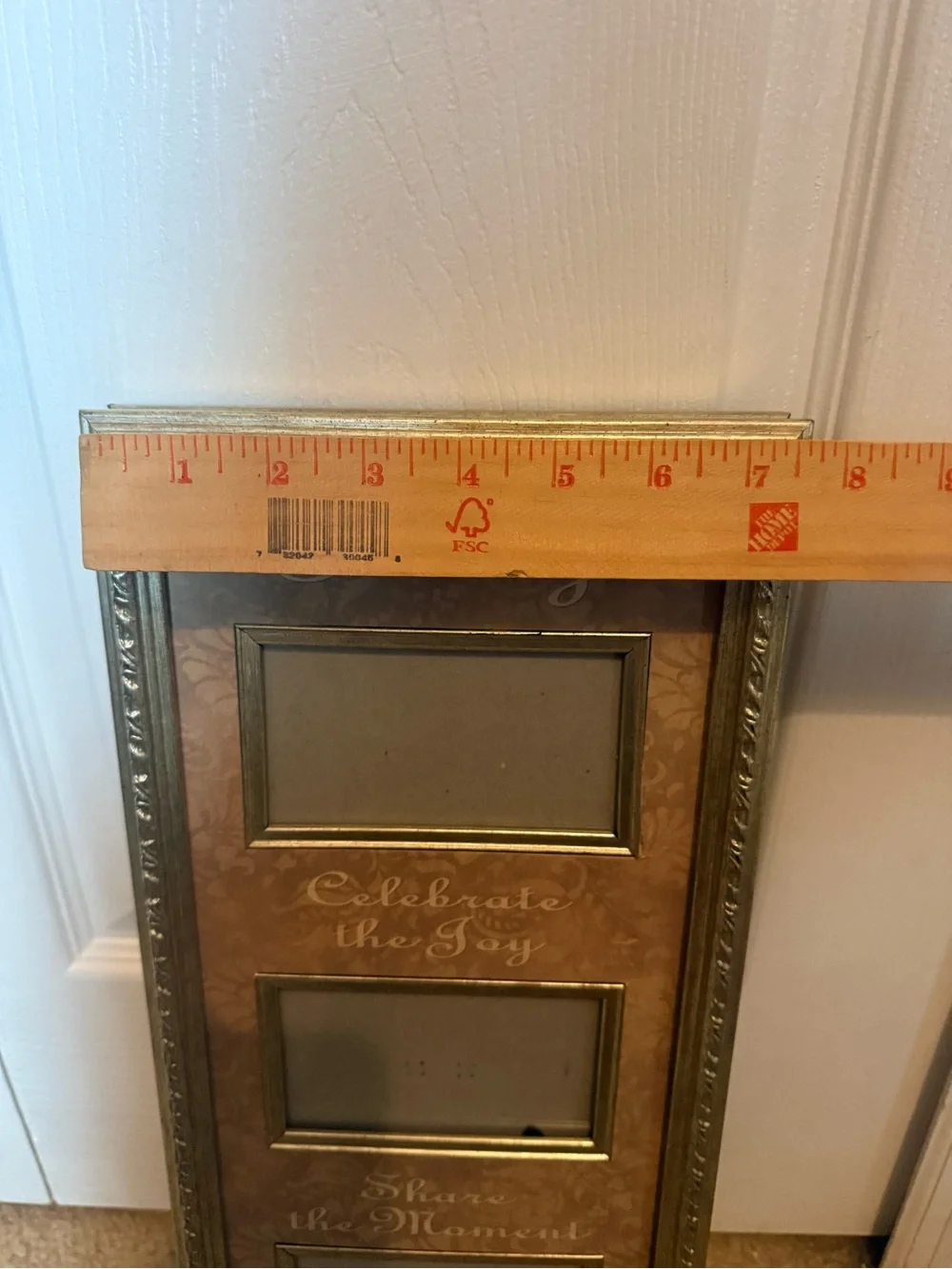 Family Multi-Opening Photo Frame - Gold and Tan